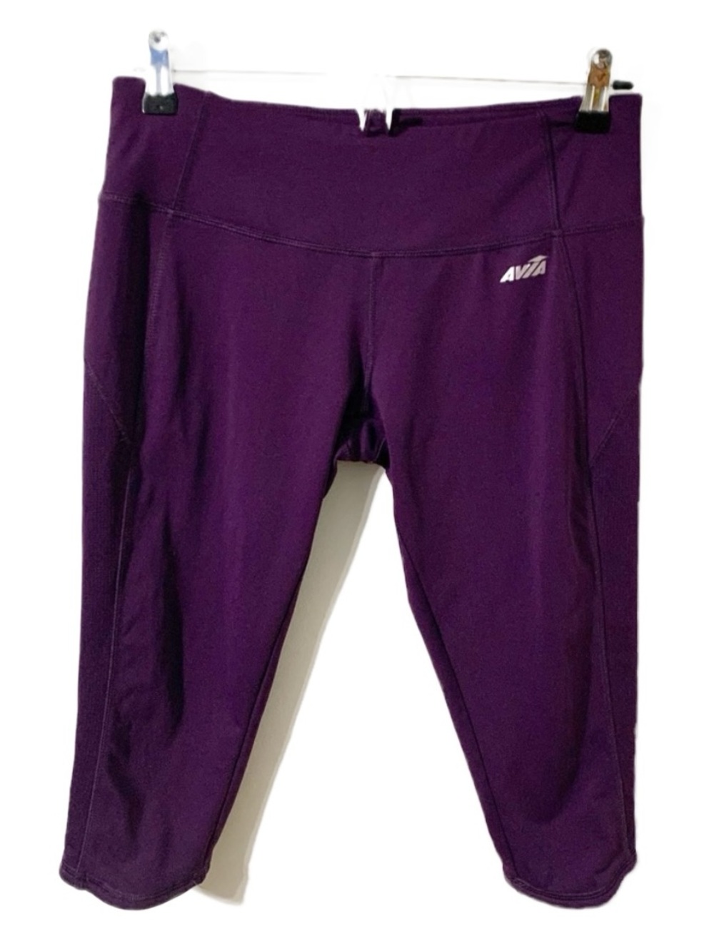 Avia Activewear Purple Capri Performance Athletic Athleisure Leggings Running💜